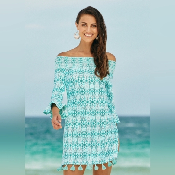 Dresses & Skirts - CABANA LIFE Sunshine Shore Off The Shoulder Mini Dress
